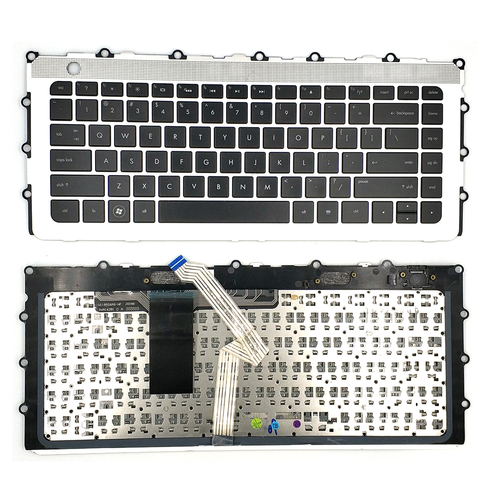Английская клавиатура ноутбука США для HP ENVY 15-3000 с рамкой silve