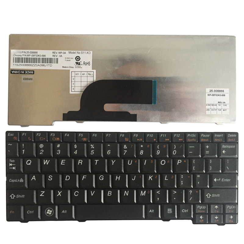 Английская клавиатура США для ноутбука Lenovo S10-2, новая клавиатура