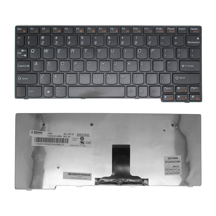 Заводская цена подходит для Lenovo S10-3 США Клавиатура для ноутбука Black Замена Pars
