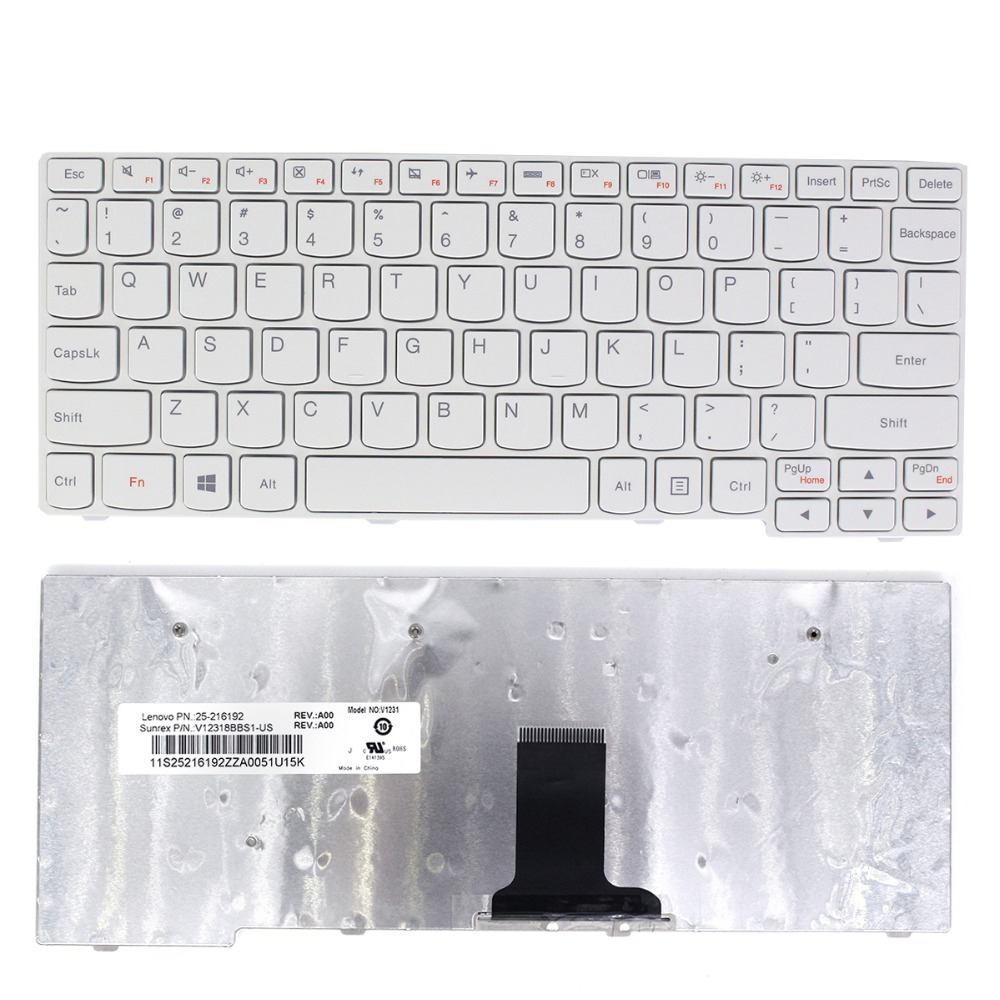 Заводская цена подходит для клавиатуры ноутбука Lenovo S10-3 США, белая замена Pars